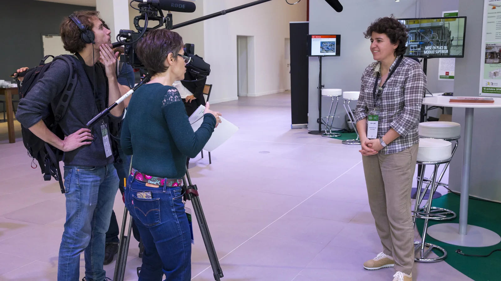 Filming the interviews