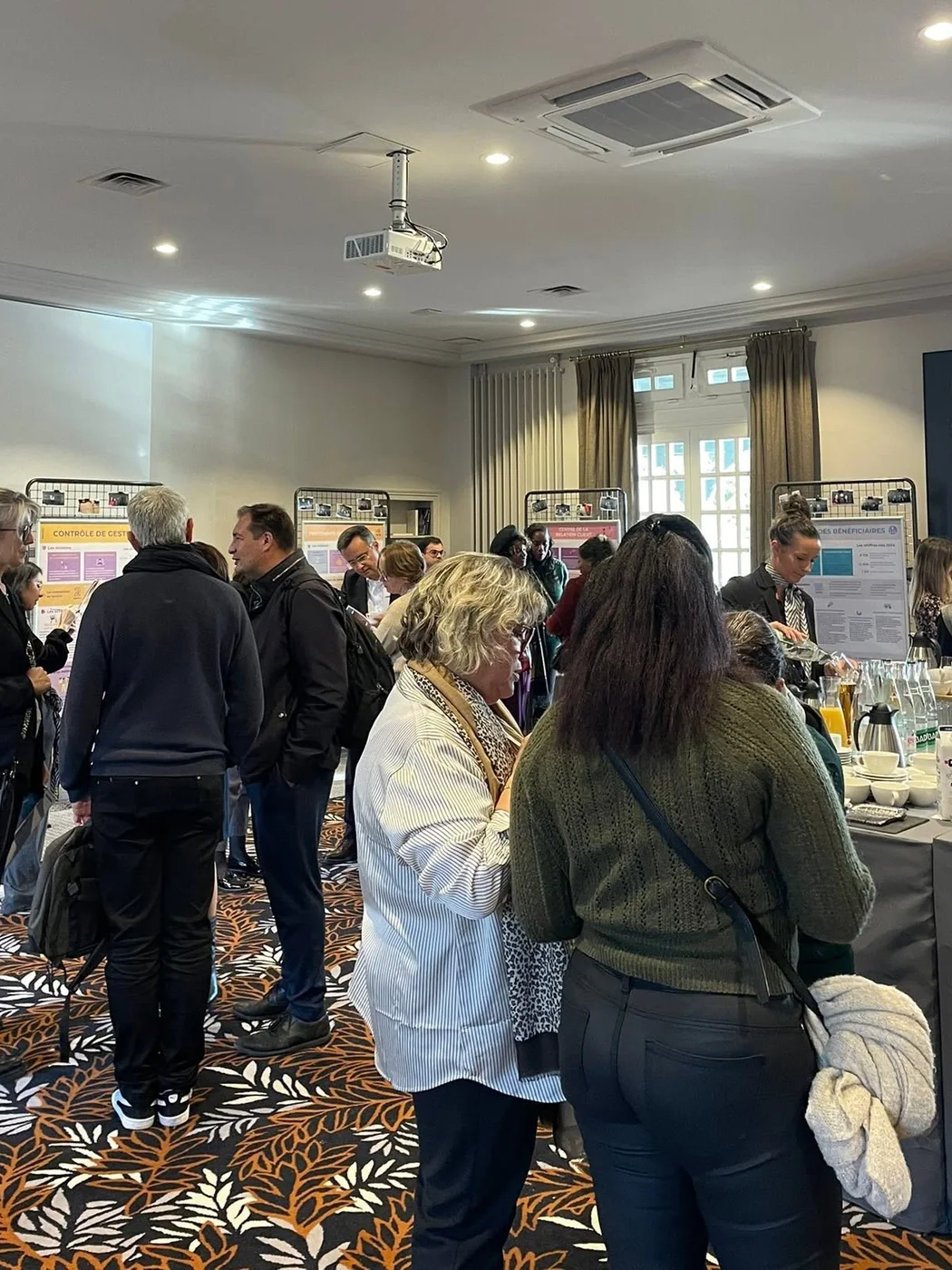 The infographic exhibition at the welcome area