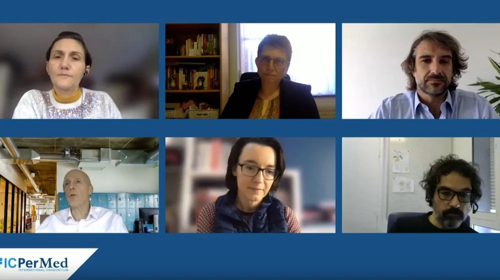 Six intervenants de la conf&eacute;rence, en direct